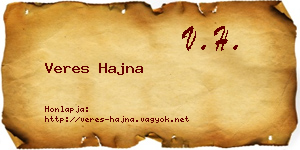 Veres Hajna névjegykártya